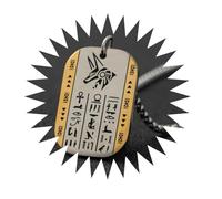 BISONBLUE Collier Pendentif Homme Femme Chaîne Punk Rock Cadeau Collier Rune Vintage Oeil D'Horus Anubis, Pendentif Étiquette Pour Hommes Et Femmes S1