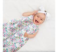 BISOO Gigoteuse 6-18 Mois - 2,5 TOG Hiver - Turbulette en 100% Coton Certifié Oeko-TEX avec Intérieur en Jersey - Design Fleurs Unisexe pour Garçons et Filles - 70-90 cm