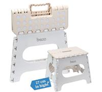 Bisoo Tabouret Marche Pied Pliable Enfant 27 cm, Douche, Toilette, Crème | Escabeau, repose-pieds, banc et rehausseur pliant en plastique, enfants et adultes : toilette, douche, placard haut, cuisine