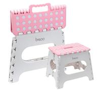 Bisoo Tabouret Marche Pied Pliable Enfant 27 cm, Douche, Toilette, WC, Rose | Escabeau, repose-pieds, banc et rehausseur pliant en plastique, enfants et adultes : toilette, douche, placard haut, cuisine