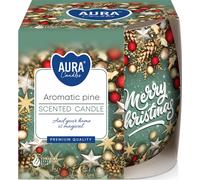 BISPOL Aura 20H bougie en verre au pin aromatique