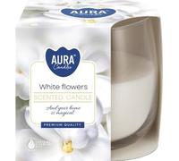 BISPOL Aura 24H Fleurs blanches bougie parfumée en verre
