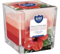 BISPOL Aura 32H HIBISKUS - WHITE SWEET bougie parfumée en verre