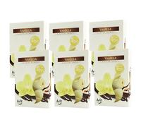 BISPOL Bougies à réchaud aromatiques Vanille Set de 6 bougies parfumées