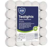 Bispol Bougies chauffe-plat blanches 4 heures 50 pièces