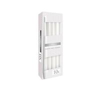 BISPOL cône de table bougie Aura 7H 24.5CM S30-090 BLANC 10pcs.