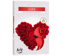 Bispol Lot de 6 bougies chauffe-plats parfumées - Love