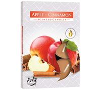 Bispol Lot de 6 bougies chauffe-plats parfumées - Pomme cannelle