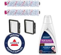 BISSELL Kit d'Accessoires pour CrossWave - Inclus 2 Brosses Multisurface, 2 Filtres et Solution Nettoyante Originale Multisurface pour Sols de 1L - Pour CrossWave, SpinWave et HydroWave - 3823