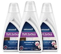 BISSELL Pack de Produits de Solution de Nettoyage pour Sols - Nettoyant pour Taches Multisurface - Sols en Parquets, Stratifiés et Moquettes - 3 x 1L - Pour CrossWave, SpinWave et HydroWave - 2885