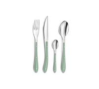 Amefa Ménagère 24 couverts PRADEL ESSENTIEL Bistro 1-2-3 Acier inoxydable 18/0 Vert d'eau