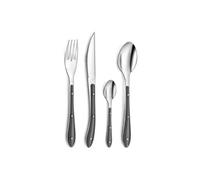 Amefa – Ensemble de couverts Gamme Bistro 24 pièces Gris anthracite Inox et PP
