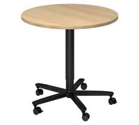 BISTRO 80R D - Système de tables conférence Ø 80 noir Chêne