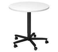 BISTRO 80R D - Système de tables conférence Blanc noir Ø 80