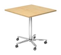 BISTRO 88Q C - Système de tables conférence Érable 80 x 80 chrome