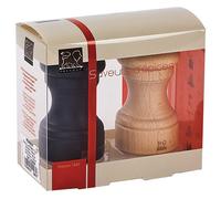 Bistro Duo De Moulins À Poivre Et À Sel Manuels En Bois Couleur Chocolat Et Naturel 10 Cm