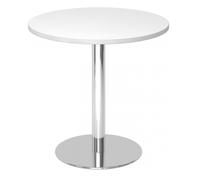 BISTRO F80R C - Système de tables conférence Blanc chrome Ø 80