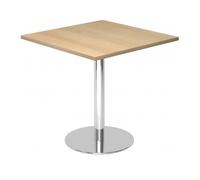 BISTRO F88Q C - Système de tables conférence 80 x 80 chrome Chêne