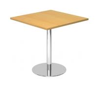 BISTRO F88Q C - Système de tables conférence Hêtre 80 x 80 chrome