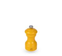 PEUGEOT - Moulin à Sel Bistro 10 cm - Réglage Classique - En Bois Labellisé PEFC Fabrication Française - Coloris Laqué Jaune Safran
