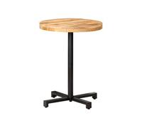 Table De Bistro Ronde Ø60x75 Cm Bois De Manguier Brut - Vidaxl