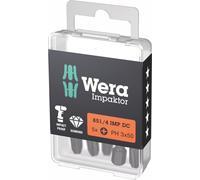 Bit 851/4 IMP DC PH3 L.50mm 1/4 pouce E6,3 Impaktor,DC Box m.5 Bits WERA