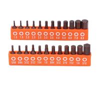 Bit de forage à tête hexagonale Set 24 PCS S2 Métrique en acier en alliage et bits hexadécimaux SAE Ensemble de 25 mm avec support de stockage Utilisation industrielle