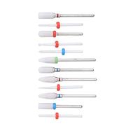 Bit de Forage de Frappeur en C¨¦ramique Ensemble pour les Soins aux Ongles et le Broyage de Pr¨¦cision 12 Pc - Corrosion et R¨¦sistante ¨¤ la Chaleur avec une duret¨¦ et une nettet¨¦ ¨¦lev¨¦es