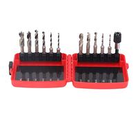 Bit de foret à 3 points Ensemble Brad Tip 6pcs Bit de perceuse Stubby 5pcs HEX 1/4 pouces HSS pour le travail du bois et le forage en métal