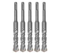 Bit de perceuse de marteau rotatif 5 pcs Auto-centrage de la pointe en carbure Impact de forage pour les bits de béton en pierre de brique 160 mm longueur 2 flûtes (18 mm)
