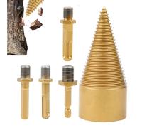 Bit de perceuse séparateur log - Outil séparateur en bois électrique, hexagonal durable | Conception de cône à division rapide, adaptateur de bit résistant aux chocs pour la préparation du bois