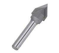 Bit de routeur 60 degrés V-type 45 # en acier au carbone demi-rond clé de routeur Bit 6mm tige outil de travail du bois(YG6 alloy)