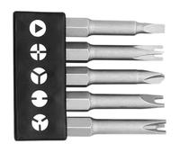 Bit de tournevis jeu (5pcs) 2 Bit de bits en acier chroma-vanadium forme spéciale Ensemble avec forme en U, en Y, 3 points, croix et triangle pour travailleur mécanique, électricien, tournevis