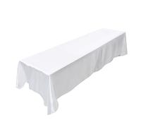 BIT.FLY Nappe Rectangle Blanc 145 x 320 cm Polyester Antifouling Mariage Nappe pour Les Célébrations, Les Fêtes, Les Hôtels événements et Les Mariages