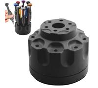 Bit Holder - 14 Hole 360 Degree Rotating Magnetic Stand | Quiet Screwdriver Bit Storage | For Adults, Men, Technician, Electrician, Home, Apartment, Dorm, Garage, Shelf, Tools, Heavy Duty