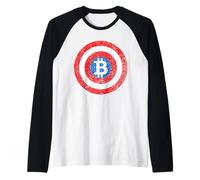 Bitcoin BTC Coin Lune Bitcoin Crypto Crypto-Monnaie Bitcoin Manche Raglan
