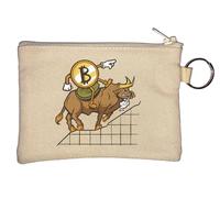 Bitcoin Bull Market Price Go Up Art Porte-monnaie Beige