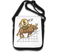 Bitcoin Bull Market Price Go Up Art Sac à bandoulière Blanc