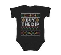 Bitcoin Buy The DIP - Ugly Christmas Sweater Crypto Body unisexe pour bébé, Noir , 0 mois