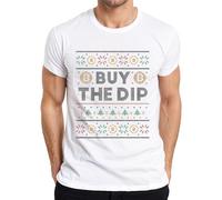 Bitcoin Buy The DIP - Ugly Christmas Sweater Crypto T-shirt pour homme, Blanc., XL
