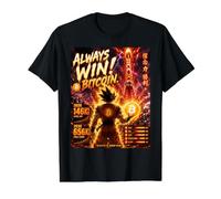 Bitcoin Countdown 2026-2030 Anime Warrior Crypto Energy Art T-Shirt Graphique avec Valeur, Homme, Noir, XL