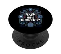 Bitcoin Crypto Code est la Nouvelle Blockchain de Monnaie PopSockets PopGrip Adhésif