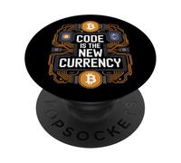 Bitcoin Crypto Code est la Nouvelle Blockchain de Monnaie PopSockets PopGrip Adhésif