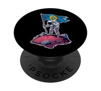 Bitcoin Crypto Crypto-Monnaie Pièce numérique décentralisée PopSockets PopGrip Adhésif