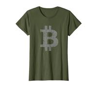 Bitcoin Cryptomonnaie Trader BTC & Blockchain T-Shirt, Femme, Olive, M