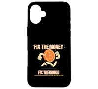 Bitcoin - Fix The Money Fix The World HODL Coque pour iPhone 16 Plus