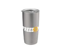 Bitcoin Freedom Crypto-monnaie BTC Liberté Millionnaire Gobelet isotherme en acier inoxydable double paroi