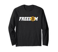 Bitcoin Freedom Crypto-Monnaie BTC Liberté Millionnaire Manche Longue