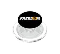 Bitcoin Freedom Crypto-Monnaie BTC Liberté Millionnaire PopSockets PopGrip pour MagSafe