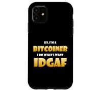 Bitcoin IDGAF Meme Cute Blockchain Costume BTC Bitcoiner Coque pour iPhone 11
